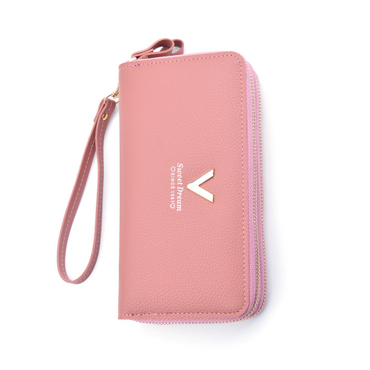 Double Zipper Large Capacity  Women's Wallet