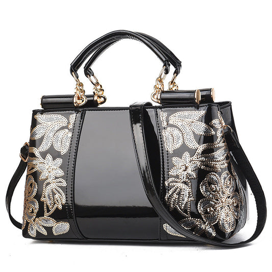 Patent PU Leather Wedding Bride Shiny Shoulder Bag