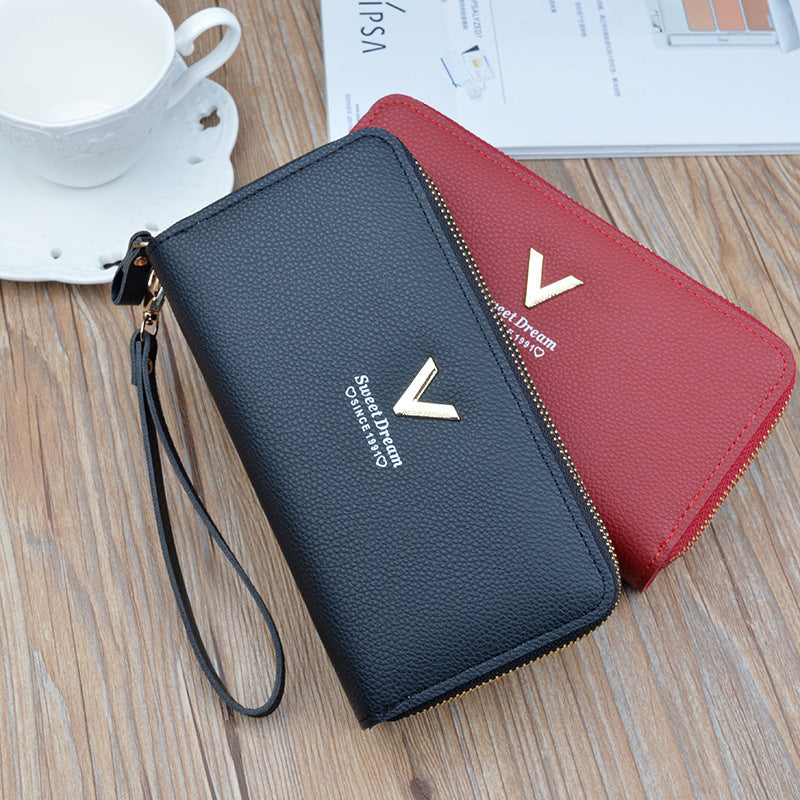 Double Zipper Large Capacity  Women's Wallet