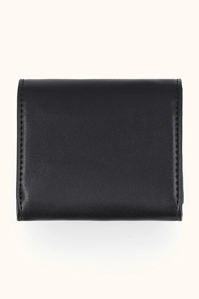 Women's Trifold Wallet with Gold Butterfly Charm – Premium Compact Purse