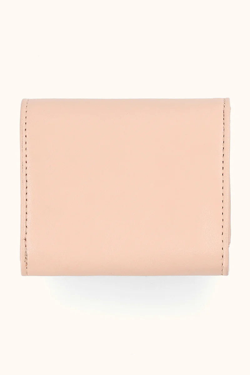 Women's Trifold Wallet with Gold Butterfly Charm – Premium Compact Purse