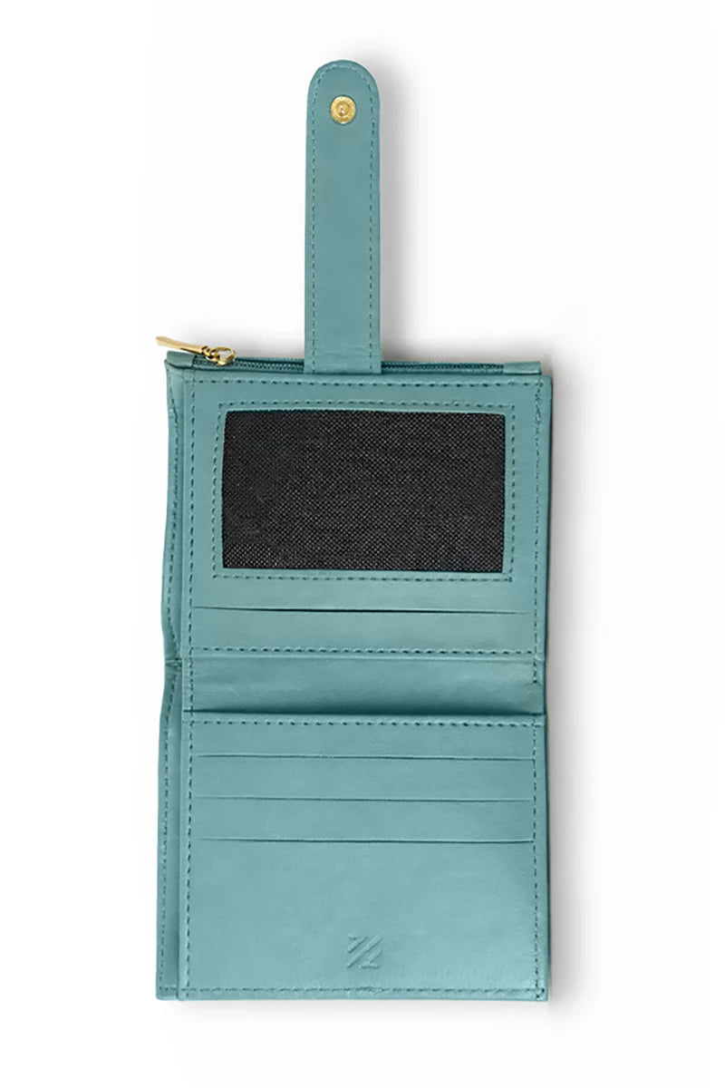 Women's Woven Texture Wallet – Compact Zip Around Card Holder