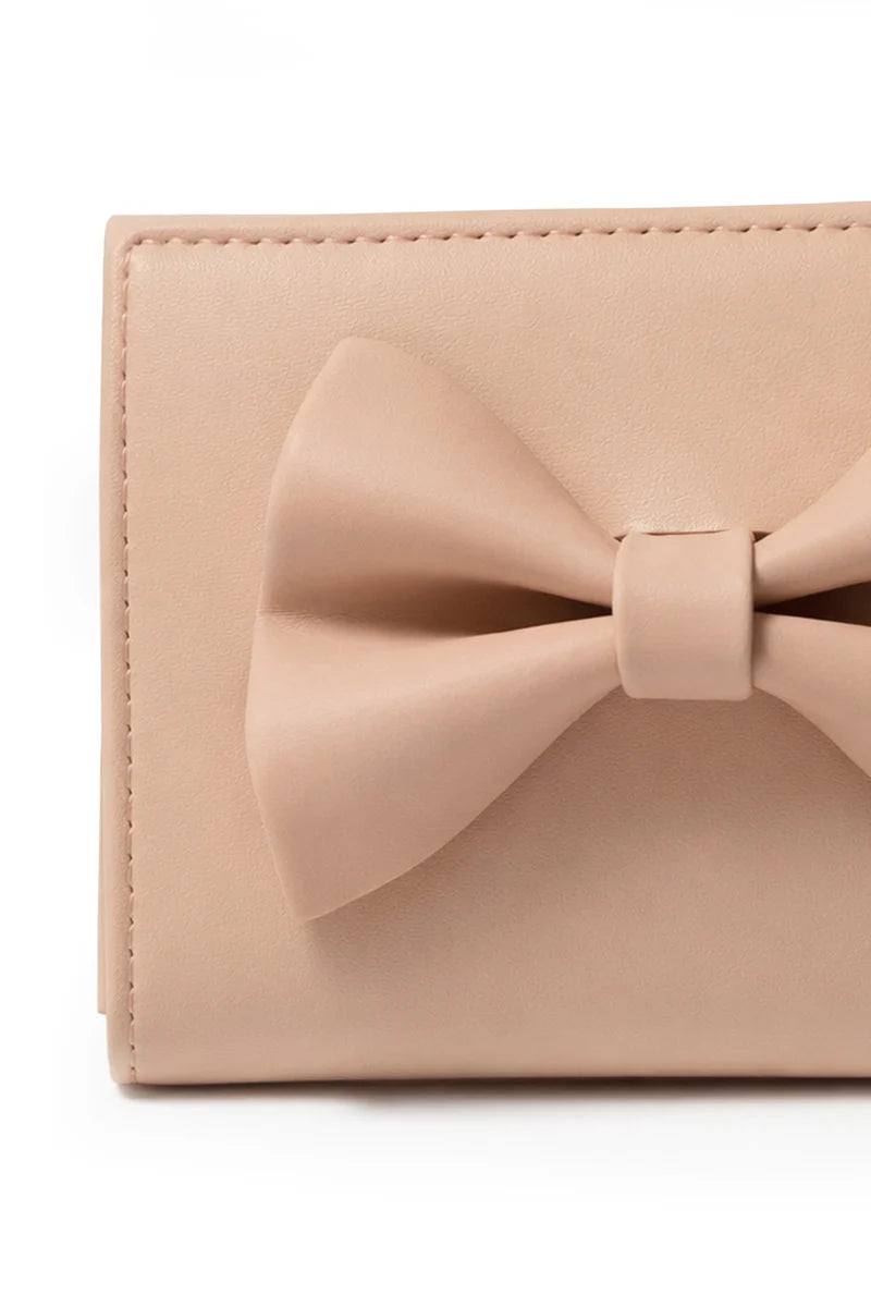 Elegant Bow Detail Women's Compact Wallet