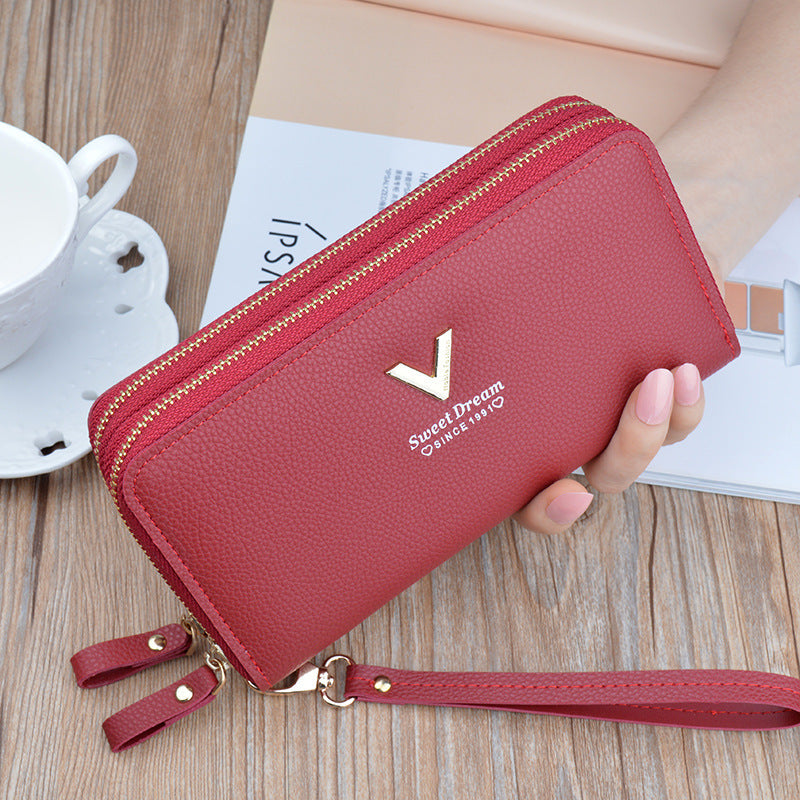 Double Zipper Large Capacity  Women's Wallet