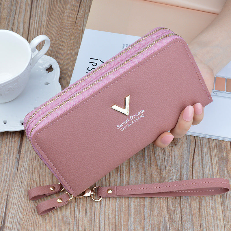 Double Zipper Large Capacity  Women's Wallet